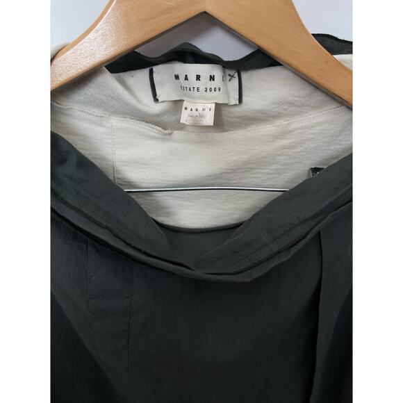 Marni made In Italy Black Green Beige Top Sz 40 / US 10 Minimalist Pocket NWOT - Picture 1 of 8